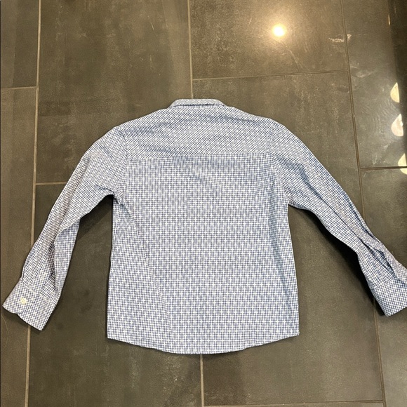 Lemon Navy Hooded Cardigan and Light Blue Checkered Shirt Set - Picture 14 of 14